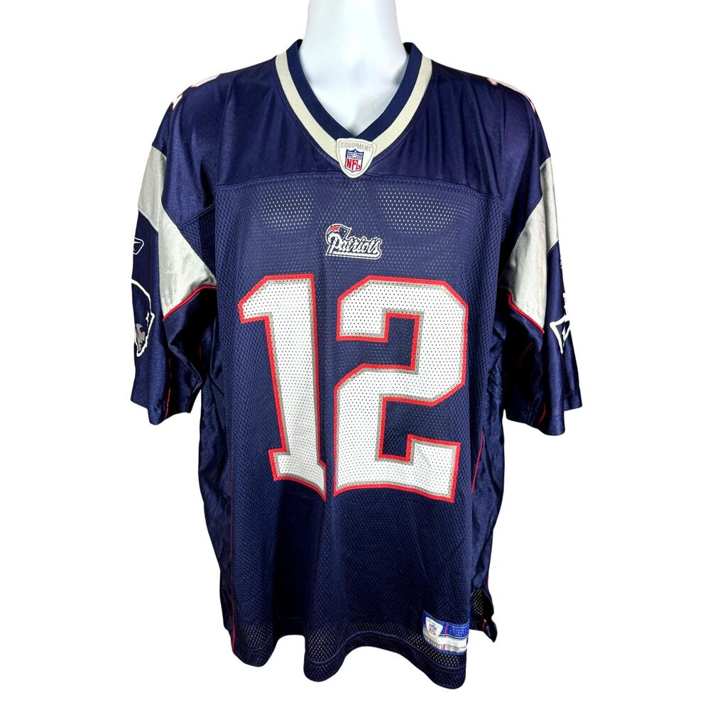 Vintage Tom Brady Jersey NFL New England Patriots Reebok Mens XL